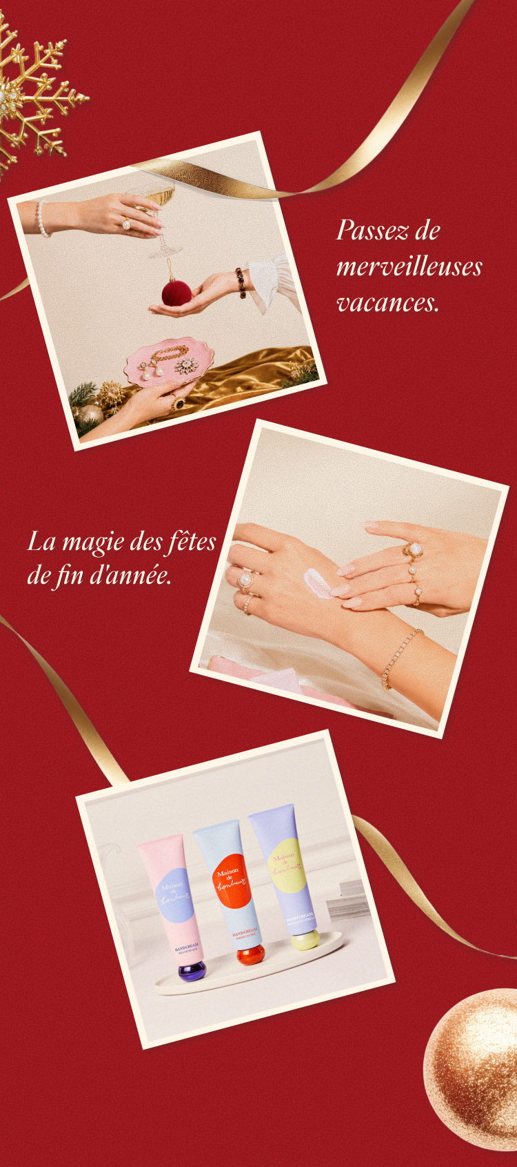 Passez de merveilleuses vacances. La magie des fêtes de fin d'année.